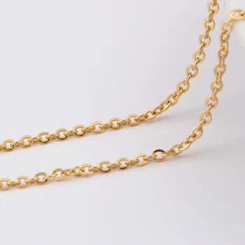 1,5 mm Visoko kakovost zlata barva nerjavnega jekla, ogrlico, obesek verige