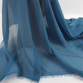 1 Dvorišče Morandi Šifon Tkanina Mehka Ples Peacock Blue tkanine, ki Teče Tkanine Za Poletje Bluzo Obleko Linije 150 cm širine