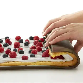 1 PC Švicarski Roll Preproge Nonstick Kuhinjski Pribor Torto Zvitkih Plesni Torto Pad Silikonski Pekač Preprogo Mat Pecivo Orodja