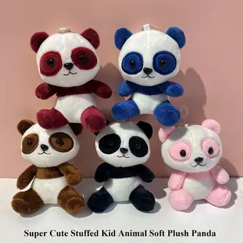 10 cm Lep Super Srčkan Polnjene Otrok Živali Mehki Pliš Panda Rojstni dan, Božič Baby Darila Prisotna Sedel Panda Lutka Igrača 5 Barv