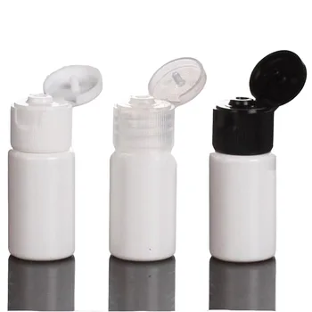 10 ML Prazno losjon za steklenice Flip pokrov bele HIŠNE šampon steklenico majhen vzorec kozmetični izdelki za pakiranje 100 kozarcev