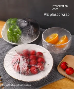 100 kosov enkratno uporabo živil plastično zaviti kritje elastična prah-dokazilo hladilnik za shranjevanje sveže hrane, zaščitni pokrov,