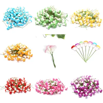 100 kozarcev Pisane Umetne Mini Gob Model Pravljice Vrtna Rastlina Dejanje Slika Malih Obrti Okraski Deležev Obrti