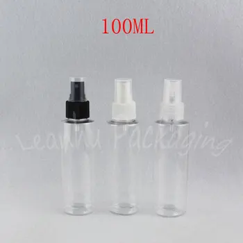 100 ML Prozorno Plastično Stekleničko Z Razpršilom Črpalka , 100CC Prazno Kozmetični Kovček , Toner / Voda prinaša dobička Potovanja Sub-stekleničenje