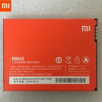 100% Prvotne varnostne Kopije novih BM42 Baterije 3100 mAh za Xiaomi Baterijo, ki je Na zalogi, S številko za Sledenje