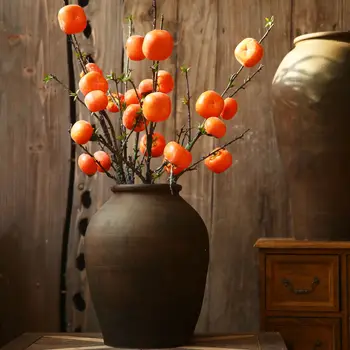 108 cm/42.5 v Umetno sadje persimmon ponaredek sadje svate, dekoracijo družinski vrt, kuhinja dekoracijo sten