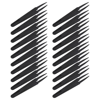 10X Črni Plastični Anti-Statični Pinceta Orodje za Popravilo