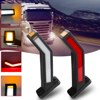 12-24V LED Strani Marker Svetlobe Opozorilo Rep Luči Za Prikolico Tovornjaka Tovornjak Svetilke 2PCS 33 LED Dinamični Prikolico Luči