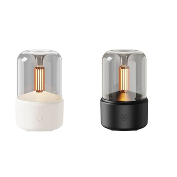 120ML Sveče Žarnice Aromo Difuzor Zraka Vlažilnik Električni Aromaterapija Plamen USB Namizni Dekor Noč Svetlobe