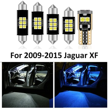 13pcs Bela Canbus LED Sijalke Notranje zadeve Paket Komplet Za leto 2009 in 2010 za obdobje 2011-2015 Jaguar XF Avto Zemljevid Dome Trunk registrske Tablice Lučka