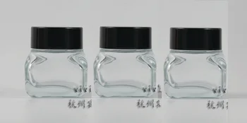 15g jasno kvadratnih kozarec smetane kozarec s črnim pokrovom, 15g kozmetični jar,pakiranje za vzorec/eye cream,15g mini steklenici