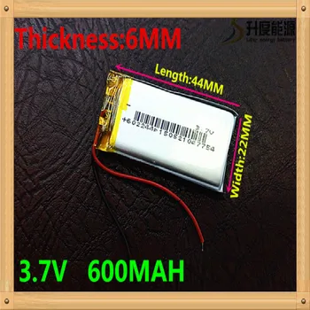 1PCS 602244 3,7 V 600mah Litij-polimer Baterija Z Zaščito Odbor Za MP3, MP4 MP5 GPS Stekla Digitalnih Izdelkov Brezplačna Dostava