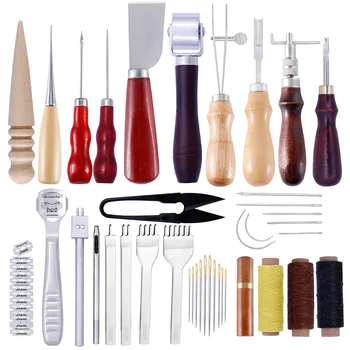 1set usnje prerezovanje orodja komplet za Šivanje usnja sedlo šivanje delo za obrt šivanje orodja, orodja za rezanje