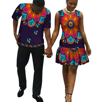 2 Delni Set Afriške Dashiki Tiskanja Nekaj Oblačil za Ljubitelje Moških srajc Vrhovi in hlače ženske obleke vzročno Moda WYQ49