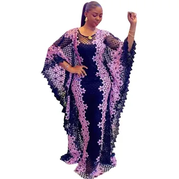 2 Kos Določa Afriške Obleke Za Ženske Dashiki Afriška Oblačila, Čipke Haljo Africaine Femme Slim Večer Dolgo Obleko Afriki Oblačila