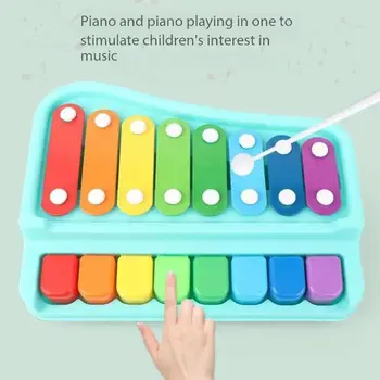 2 v 1 za Klavir Xylophone Glasbila, 8 Zvoke Multi-funkcijo Začetku Izobraževalne Igrače Darilo za Rojstni dan Za Otroke