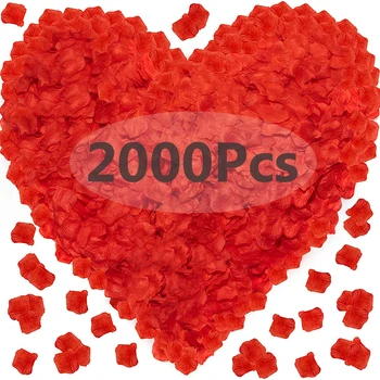 2000Pcs Umetno cvetni listi Vrtnice Umetne Rože Svilene Cvetnih listov za Valentinovo Poročno Dekoracijo Cvet