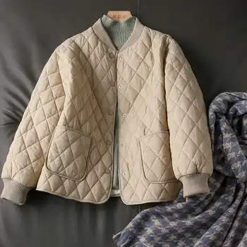 2021 nov slog Zahodno-slog bombaž-oblazinjeni jakno za študentk jakna ženske zimskih oblačil za ženske
