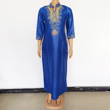 2021 Nove Afriške Dolge Obleke Maxi Obleke Za Ženske Pol Rokav Tradicionalnih Vezenje, Tiskane Dashiki Oblačila