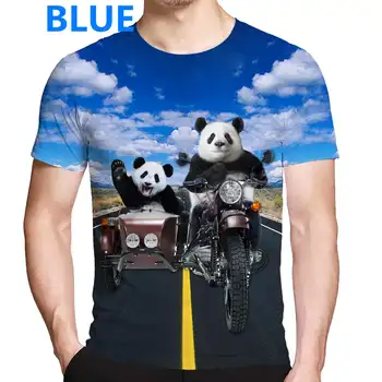 2022 Poletje, Mens Moda Majice Prevelik smešno živali, panda 3d tiskanih t shirt Ohlapna Oblačila, Kratki Rokavi Tshirt