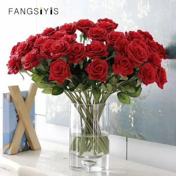 20pcs/veliko Novih Umetno Cvetje Rose Peony Cvet Dom Dekoracija Poroka Poročni Šopek Cvet Visoke Kakovosti različnih Barv