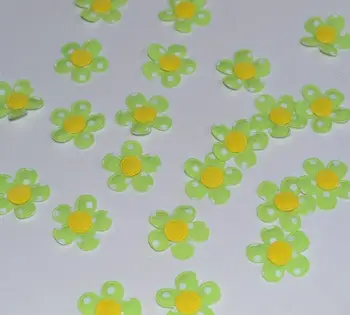 25 mm V Premeru, Umetne Tkanine, Zeleno Cvetje za Poroko Dekoracijo DIY Scrapbooking Foto Album Die Cut 50pcs/set
