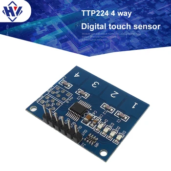 2pcs/veliko TTP224 digitalno stikalo touch senzor modul 4 način ravni kapacitivni indukcijske Mikrovalovna indukcijske IC odbora DC 2,4 V-5,5 V