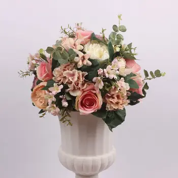 38 cm umetne rože vrstico garland doma dekor zavesa poroko cesti vodi kotu cvet steno svile rose cvet centerpieces žogo