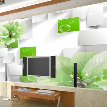 3D stereoskopski velika zidana TV sliko za ozadje dnevna soba spalnica sodoben in eleganten zelena Velikosti po Meri