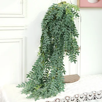 3pcs 120cm Zeleno Rastlino Bršljan Listov lažne Umetne Rastline Doma Poročno Dekoracijo Svile Garland Trte, umetno cvetje steni visi