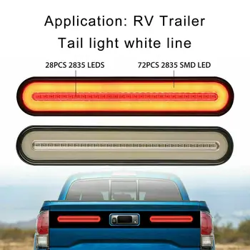 4 V 1 LED Avtomobilski Tovornjak Priklopnika Lahka, vodoodporna LED Rdeč Rep Rumena LED RV Svetlobni Signal 3D Lučka + Svetloba Teče I7C5