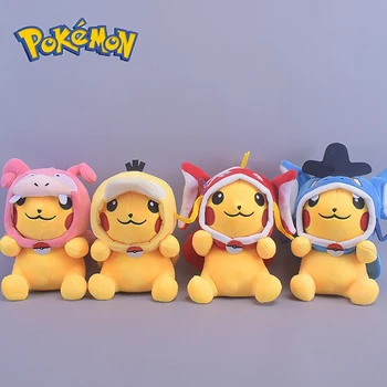4pcs Pokemon Pikachu Cosplay Psyduck Živali, Hišne živali, Plišastih 20 cm Anime figuric Magikarp Peluche Mehko Polnjene Igrače Za Darilo Otrok
