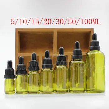 5 / 10 / 15 / 20 / 30 / 50 / 100 ML Zelene Stekleno Kapalko Steklenico , Prazne Kozmetični Posodo , Essence / Eterično Olje Sub-stekleničenje