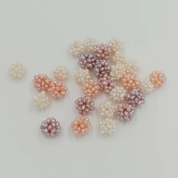 5 kos/veliko ,12-14 mm pearl žogo,100% Narave sladkovodnih svoboden biser z mini baročno obliko, naravo bela ,roza,vijolična