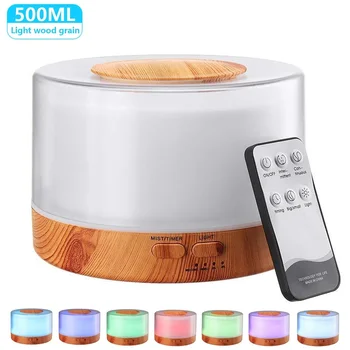 500 ML Aromaterapija Difuzor USB Zraka Vlažilnik z LED Luči Sobi Doma Ultrazvočno Kul Megle Aroma eteričnega Olja Difuzor