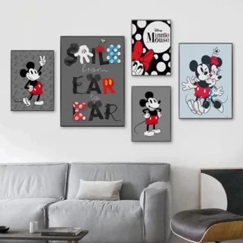 5D DIY Strip Disney Mickey Miške Minnie Diamond Slikarstvo Navzkrižno Šiv Kit Mozaik, Art Slike Vezenje Doma Dekor