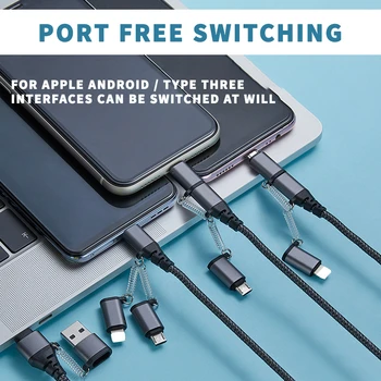 5in1 3in2 USB Tip C Kabel za iPhone 11 12 13 14 Pro Max 3 v 1 PD 60 W napajalni Kabel Micro USB Kabel za Huawei Samsung Xiaomi