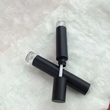 5ml krog črna obliko ustnic cev lip gloss cev s črnim pokrovom čopiča olje/gloss/medu kozmetične embalaže