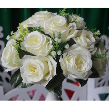 5PCS Umetno Cvet Žogo Tkanine, Plastične Simulacije Cvetje Centerpiece Za Poroko Dekor Cesti Vodi Namizni Šopek rož DIY