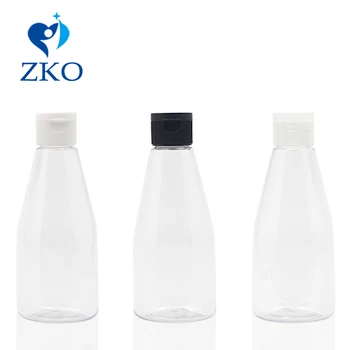5pcs/veliko Brezplačna Dostava 200 ml PET Plastike Flip Top Cap Za Erlenmajerico Prazno Pregleden Kozmetika se lahko ponovno polnijo Stisnite Stekleničko