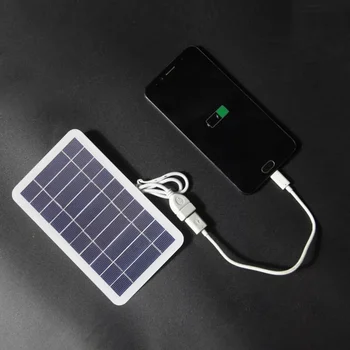 5V 400mA Sončne celice, 2W High Power USB solarnimi Nepremočljiva Prostem Sončne Power Bank Baterijo Solarni Polnilnik za Mobilni Telefon