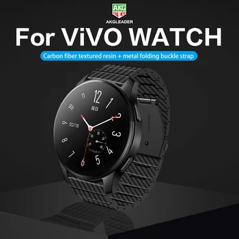 AKGLEADER Ogljikovih Firber Zrn watch band za VIVOWATCH 1/2 20 mm 22 mm watch trak NASPROTNEGA huawei GT 1 2 pro huami xiaomi watchbands