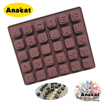 ANAEAT 1pc silikonsko plesni s 26 angleške črke + 4 white board DIY ustvarjalne čokolado ročno izdelana mila fondat torto peko orodja