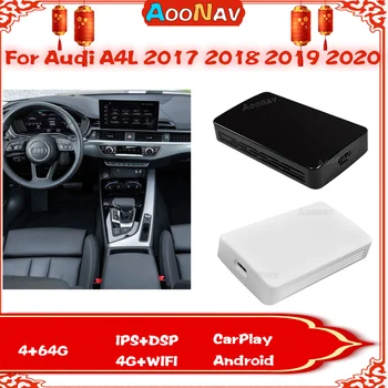 Android 10 AI Polje Za Audi A4L 2017 2018 2019 2020 Mini Box Brezžični Carplay Navigacijo GPS Wifi 4G 64 G