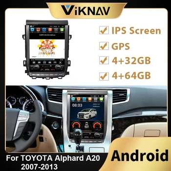 Android Avto tesla slog, zaslon na dotik, GPS Radio predvajalnik za TOYOTA Alphard A20 2007-2013 Avtomobilski stereo sistem igralec, Vodja enote