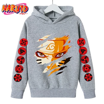 Anime Naruto Hoodie Otroke, otroška Oblačila Za Deklice Baby Boy Oblačila Jeseni Tople Jopice Plašč Risanka Oblačila Hoodie 2023