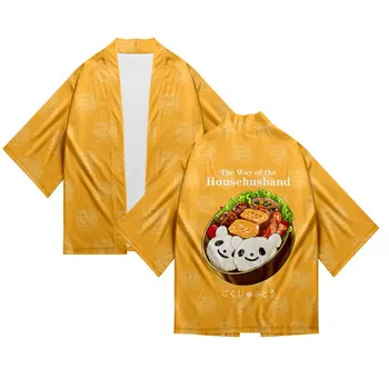Anime Način Househusband Cosplay Kostum Gokushufudo Tatsu 3D Tiskanje Vrhovi Kimono Bluzo Plašči Bunde Halloween