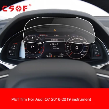 Anti-scratch PET zaščitno folijo Za Audi Q7 SQ7 4M 2016-2019 Avtomobilske notranjosti armaturne plošče membrane LCD zaslon