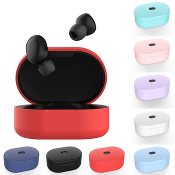 Anti-spusti Silikonski Slušalke Zaščitna torbica Za Redmi Airdots Brezžični BT-združljive Slušalke Slušalke za Varstvo Primerih Pokrov