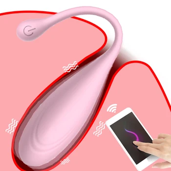 APP Nadzor z vibriranjem Jajca Vibrator Bluetooth Brezžično Daljinsko G-spot Massager 8 Hitrost Odraslih Igra, Seks Igrače za Ženske Ben Wa Kroglice